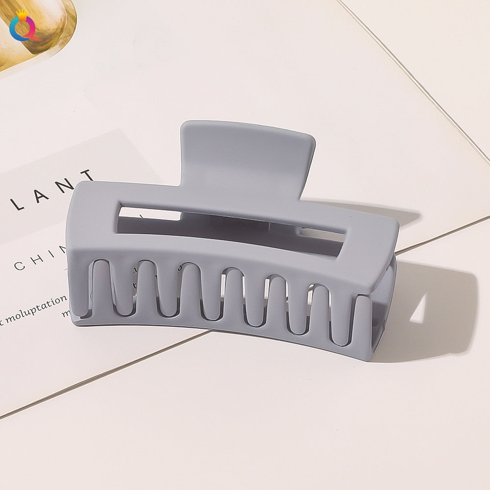New Frosted Plastic Hair Claw For Women Girls Back Head Hair Clip Shark Clips Large Size Hairpin Crab Barrettes Hair Accessories