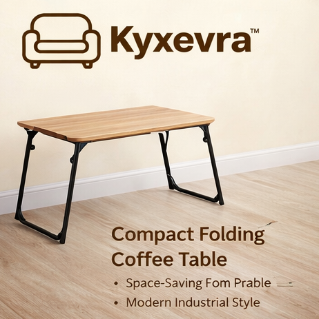 Kyxevra™ Compact Folding Coffee Table – Space-Saving Living Room Table