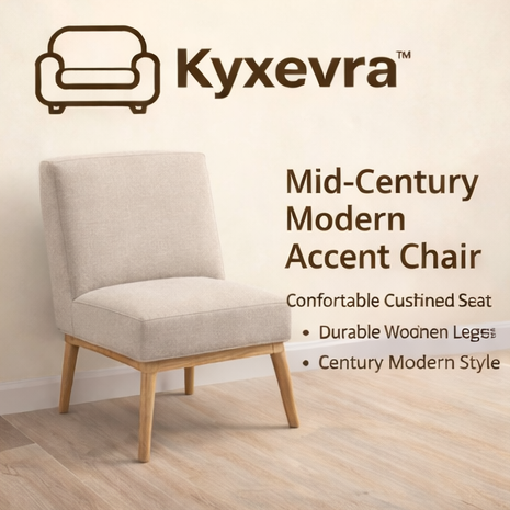 Kyxevra™ Mid-Century Modern Accent Chair – Stylish Living Room Seat