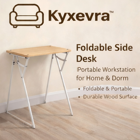 Kyxevra™ Foldable Side Desk – Portable Workstation for Home & Dorm