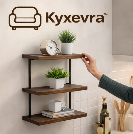 Kyxevra™ Compact Corner Shelf – Wall-Mounted Storage Solution