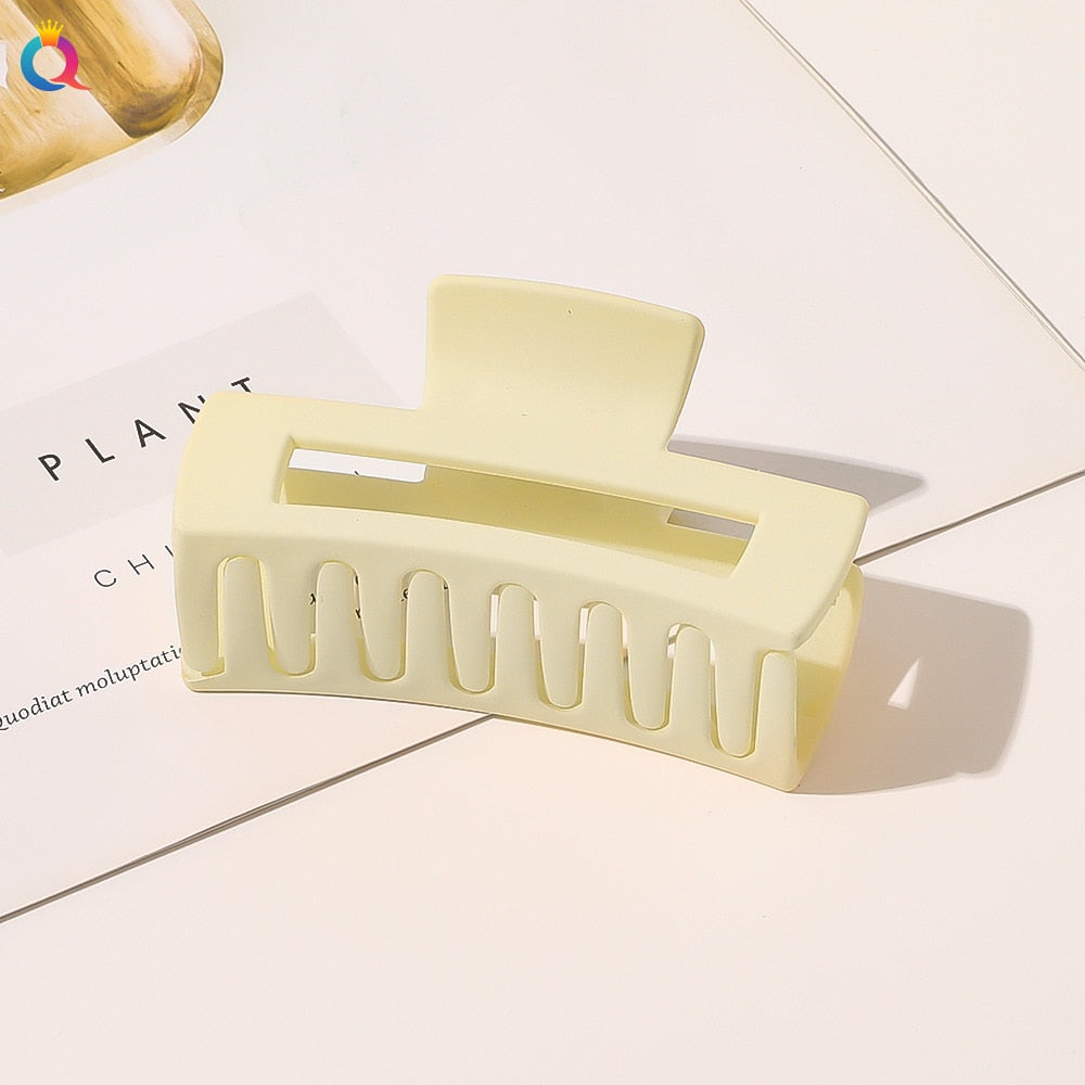 New Frosted Plastic Hair Claw For Women Girls Back Head Hair Clip Shark Clips Large Size Hairpin Crab Barrettes Hair Accessories